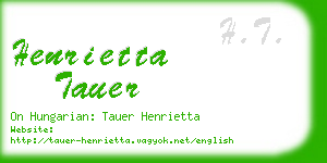 henrietta tauer business card